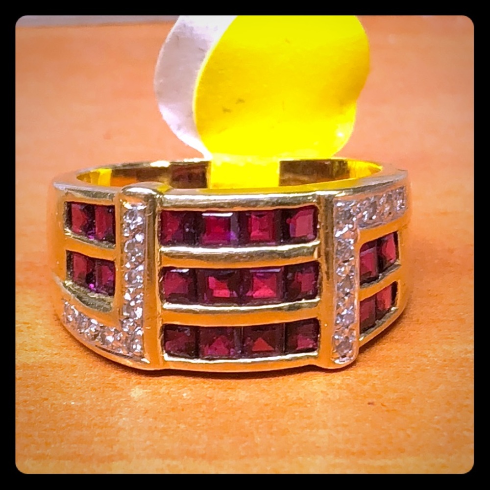 14kt diamond fashion ring